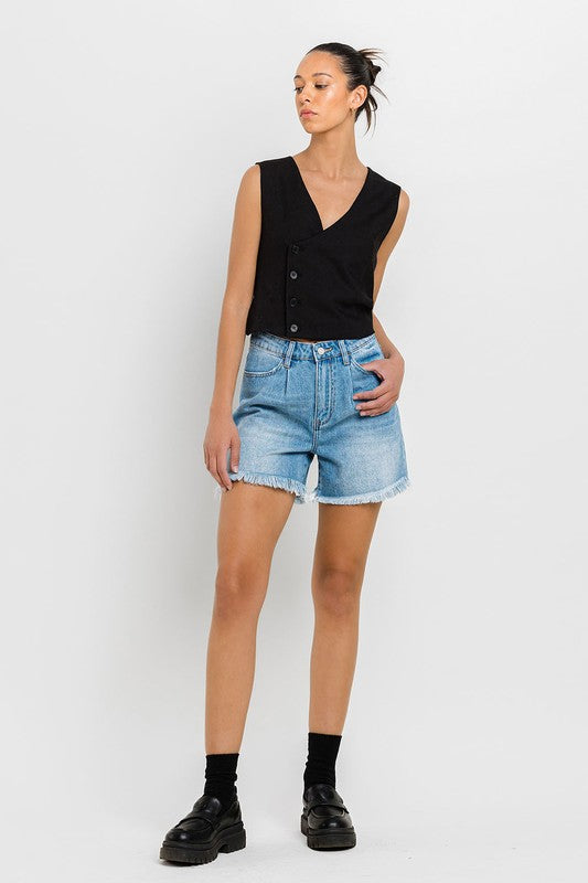 Super High Rise Pleats Shorts