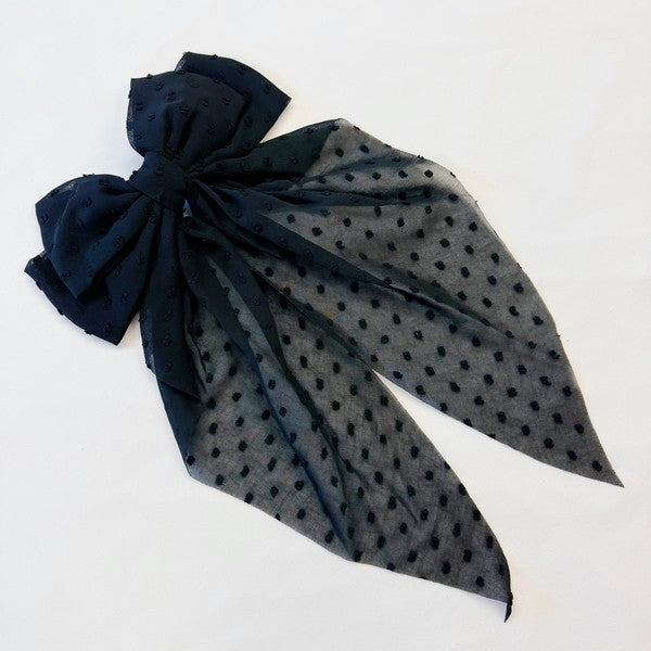 Dreamy Dotty Sheer Bow Hair Clip