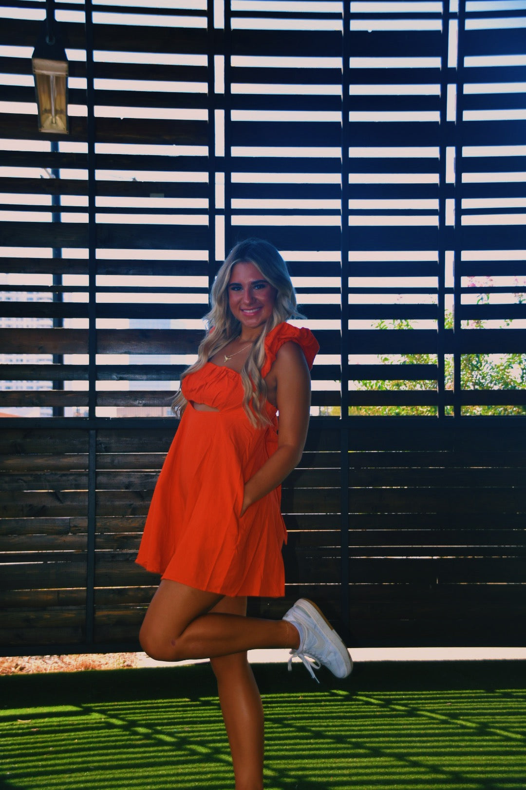 Orange game day dress