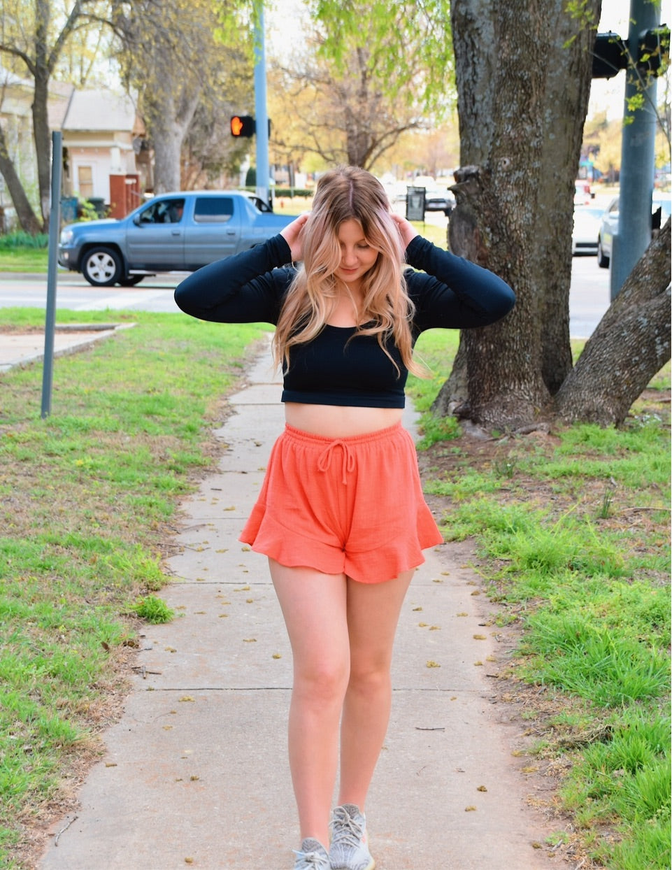 Red love shorts