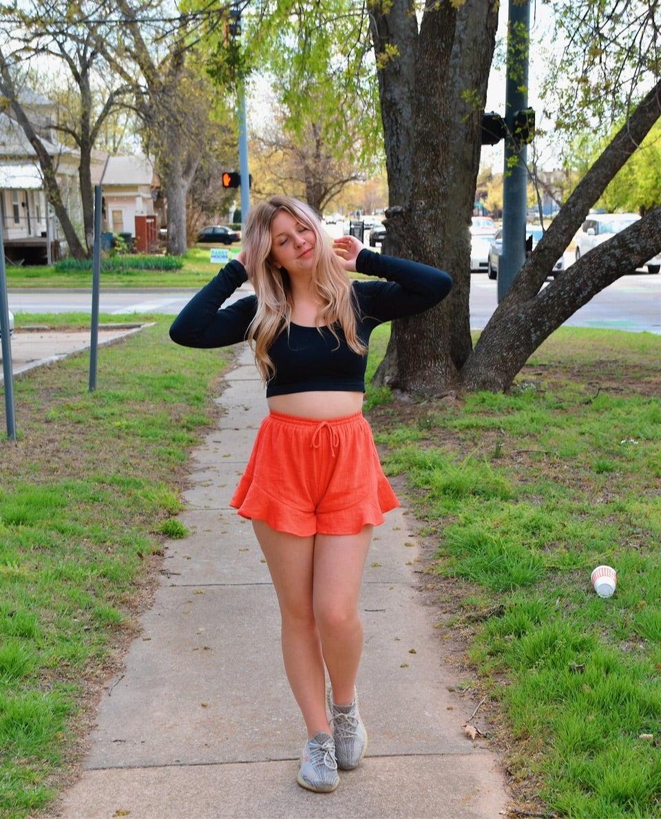 Red love shorts